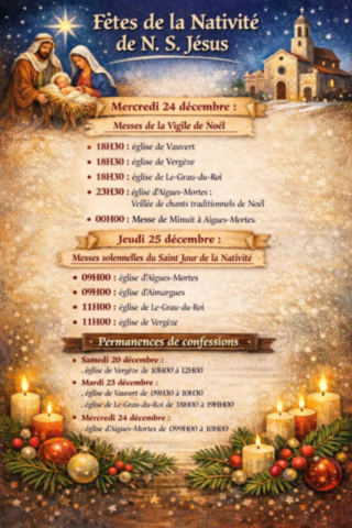 Horaires Messes et Célébrations